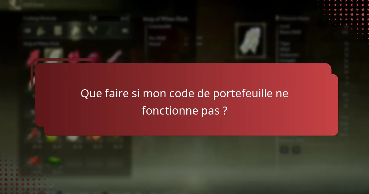 Quels sont les détails d’activation pour le contenu associé au code de portefeuille ?