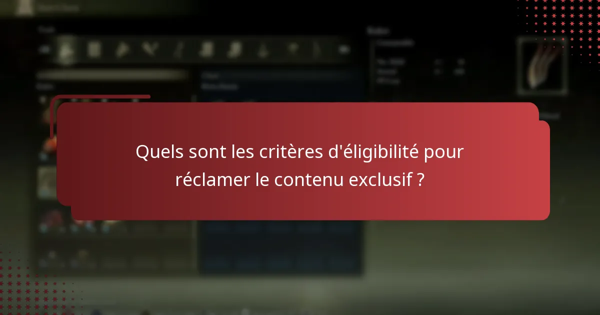 Quels sont les risques et limitations de la réclamation de contenu exclusif ?